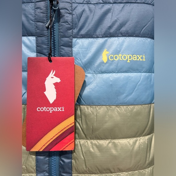 Capa Women's 1X Insulated Hooded Jacket Blue Light Green NWT Puff Puffer Puffy - Picture 4 of 16